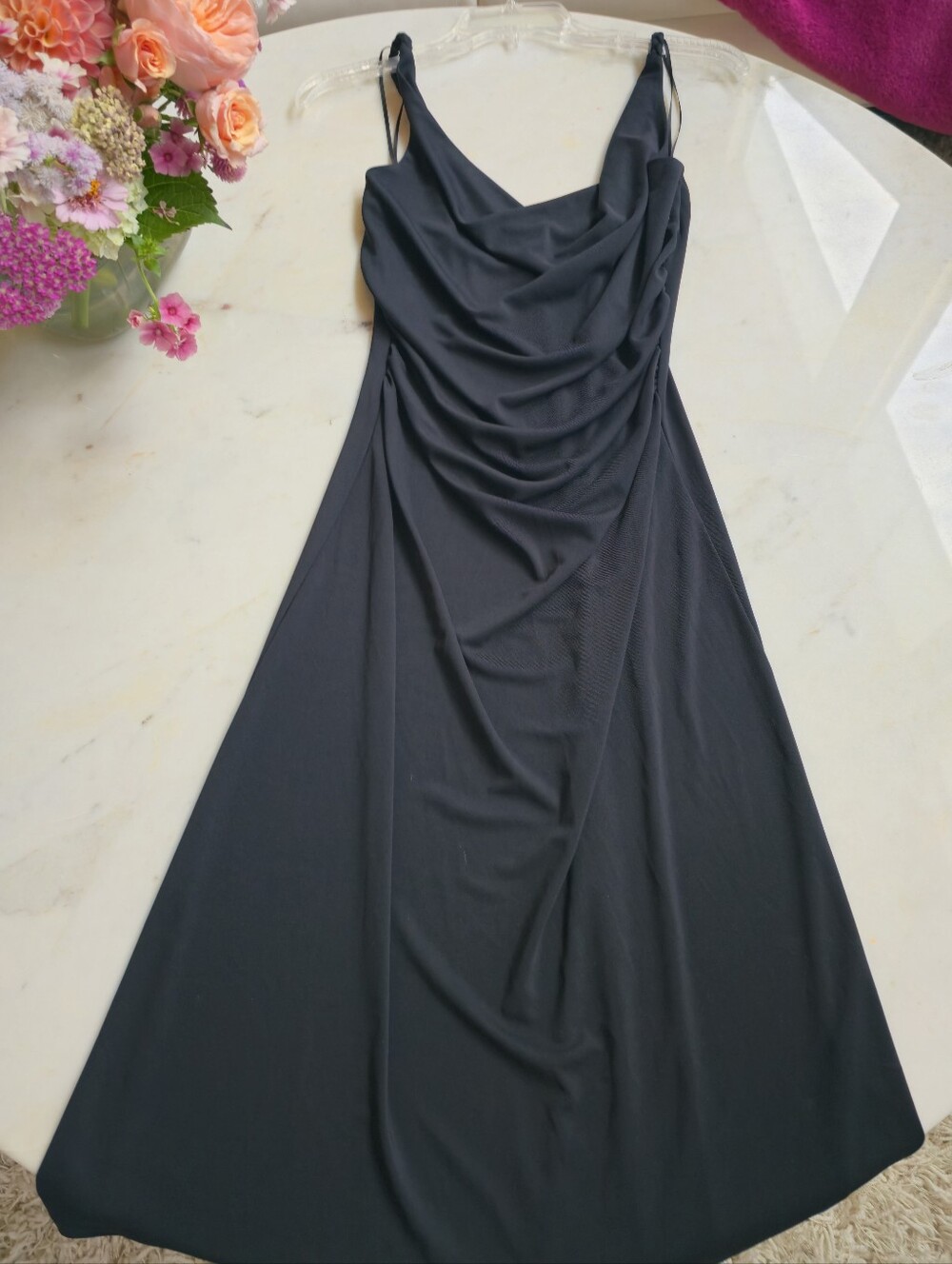 Charlotte Russe Black Cowl Neck Cocktail Dress Size Medium